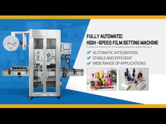 Equipo de etiquetado de la manga de la botella de vidrio de plástico para mascotas Máquina de embalaje térmico con túnel de contracción