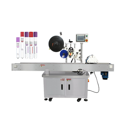 Automatic Horizontal Round Bottle Labeling Machine Top Label Applicator Machine Product Labels For Cosmetic Bottle