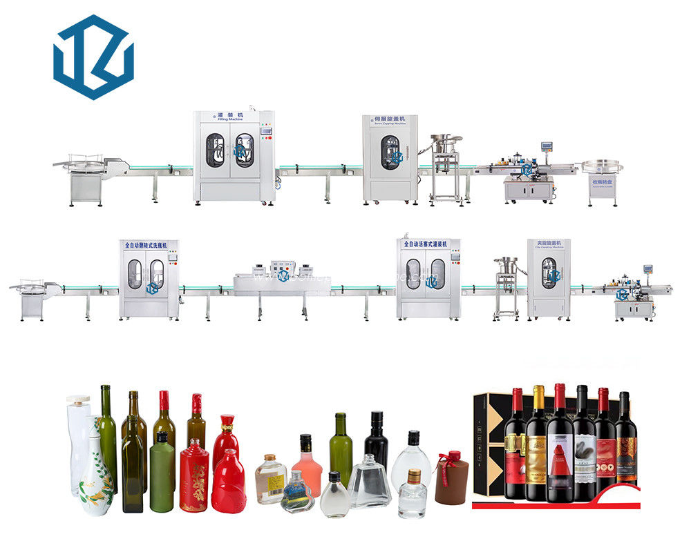 Vial Vodka Wine Alcohol Rinsing Capping Bottle Filling Line